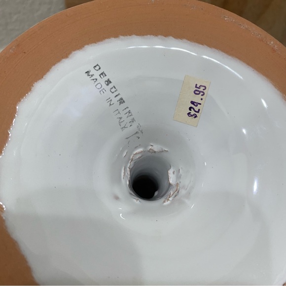 Pair of DESUIR International Made in Italy Ceramic Candle Holder - Picture 10 of 13